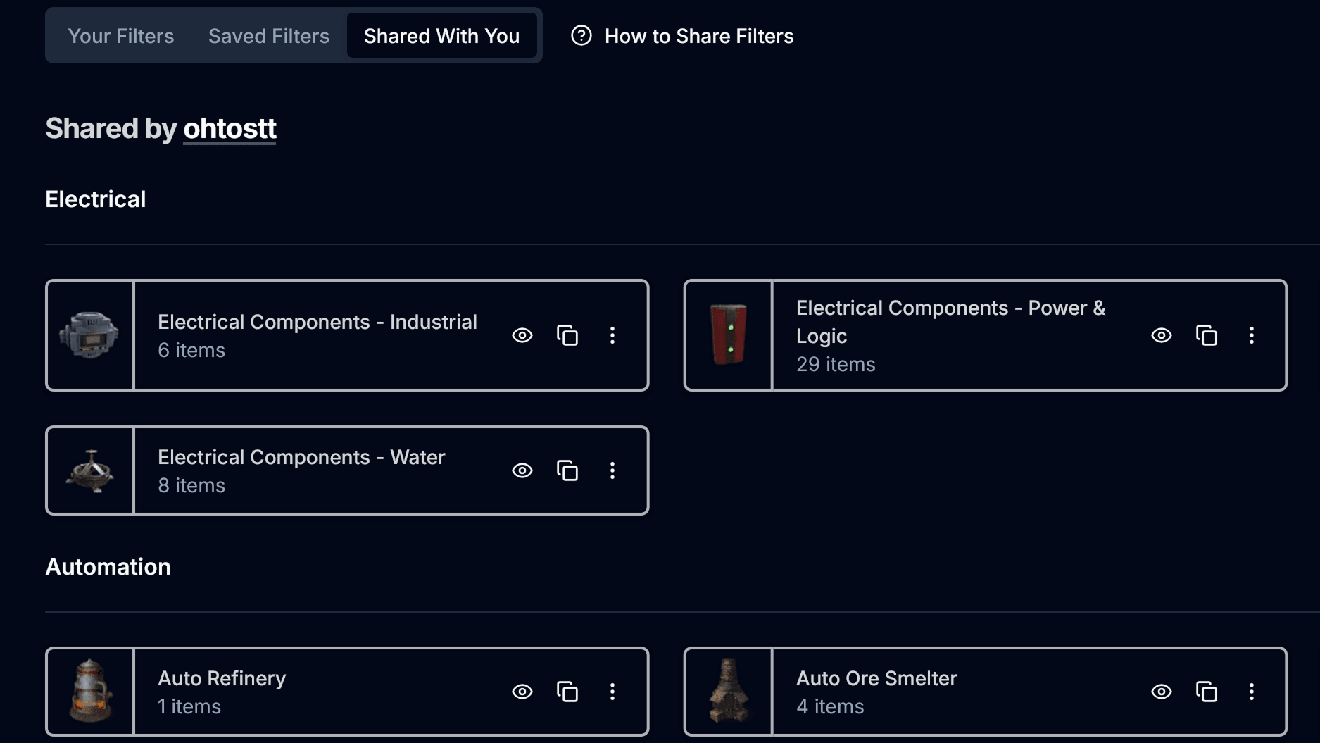 Share Filters